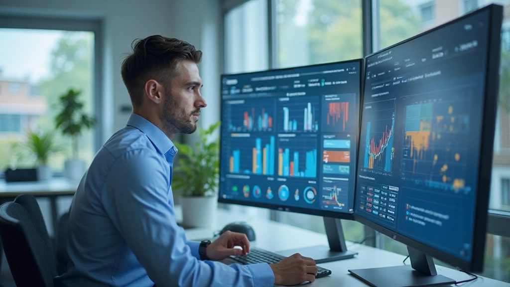 Диаграммы и графики для бизнес-анализа на мониторе