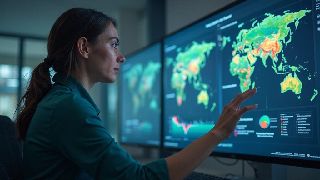 Географическая карта с цветовой кодировкой данных по разным регионам